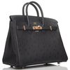 Hermès Birkin 25 Black Ostrich RGHW