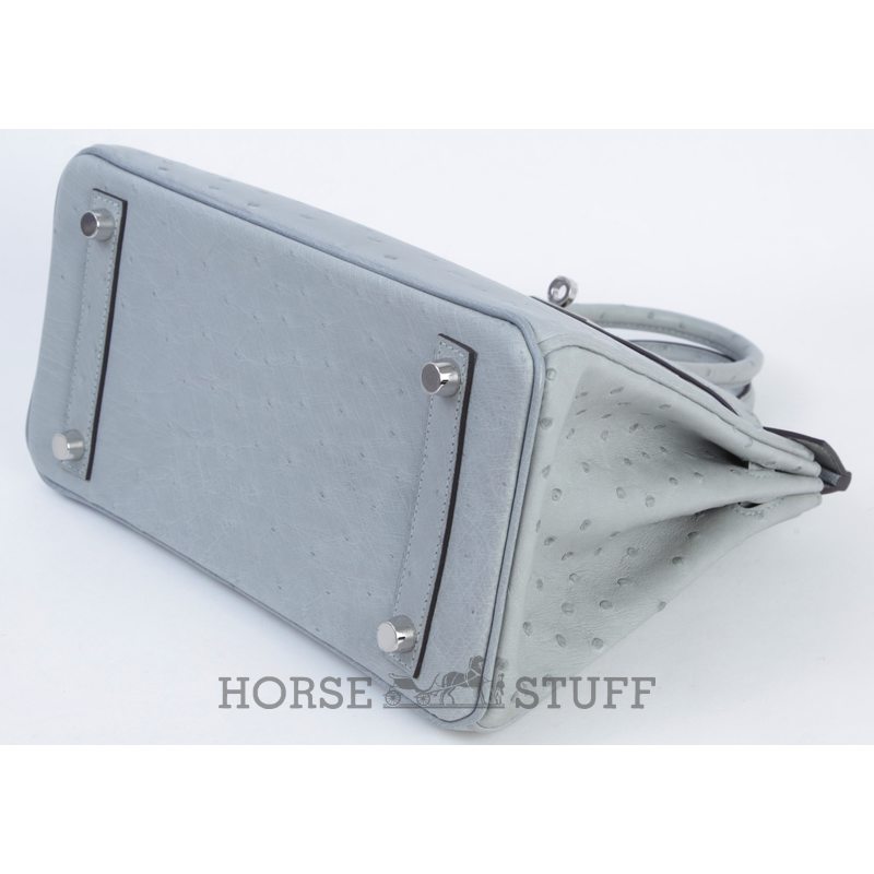 Hermès Birkin 25 Blue Glacier Ostrich PHW