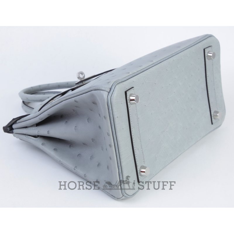 Hermès Birkin 25 Blue Glacier Ostrich PHW