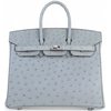 Hermès Birkin 25 Blue Glacier Ostrich PHW