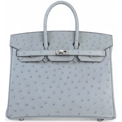 Hermès Birkin 25 Blue Glacier Ostrich PHW