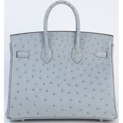Hermès Birkin 25 Blue Glacier Ostrich PHW