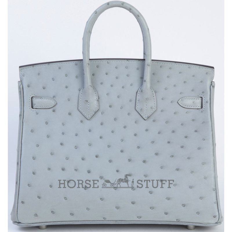 Hermès Birkin 25 Blue Glacier Ostrich PHW