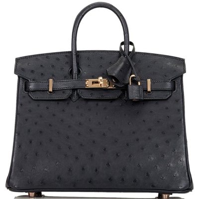 Hermès Birkin 25 Blue Indigo Ostrich RGHW