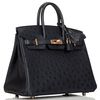 Hermès Birkin 25 Blue Indigo Ostrich RGHW