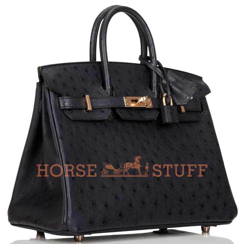 Hermès Birkin 25 Blue Indigo Ostrich RGHW