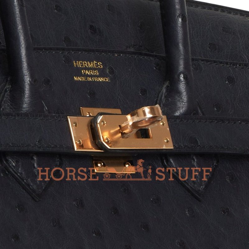 Hermès Birkin 25 Blue Indigo Ostrich RGHW