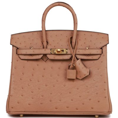 Hermès Birkin 25 Chai Ostrich GHW 