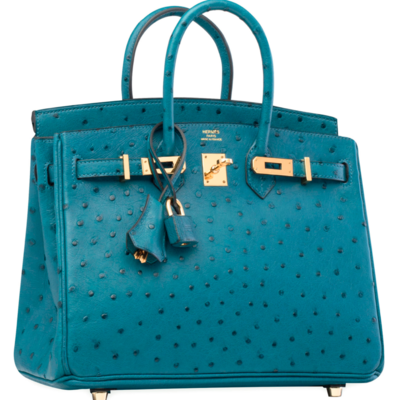Hermès Birkin 25 Cobalt Ostrich GHW 