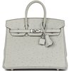 Hermès Birkin 25 Gris Perle Ostrich PHW