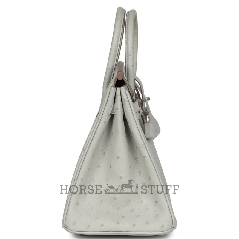 Hermès Birkin 25 Gris Perle Ostrich PHW