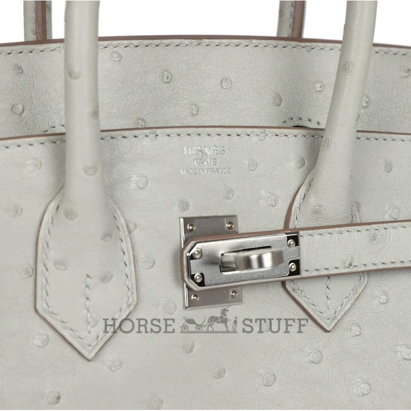Hermès Birkin 25 Gris Perle Ostrich PHW