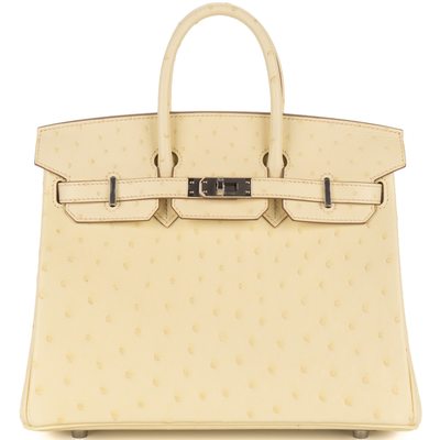 Hermès Birkin 25 Jaune Milton Ostrich PHW