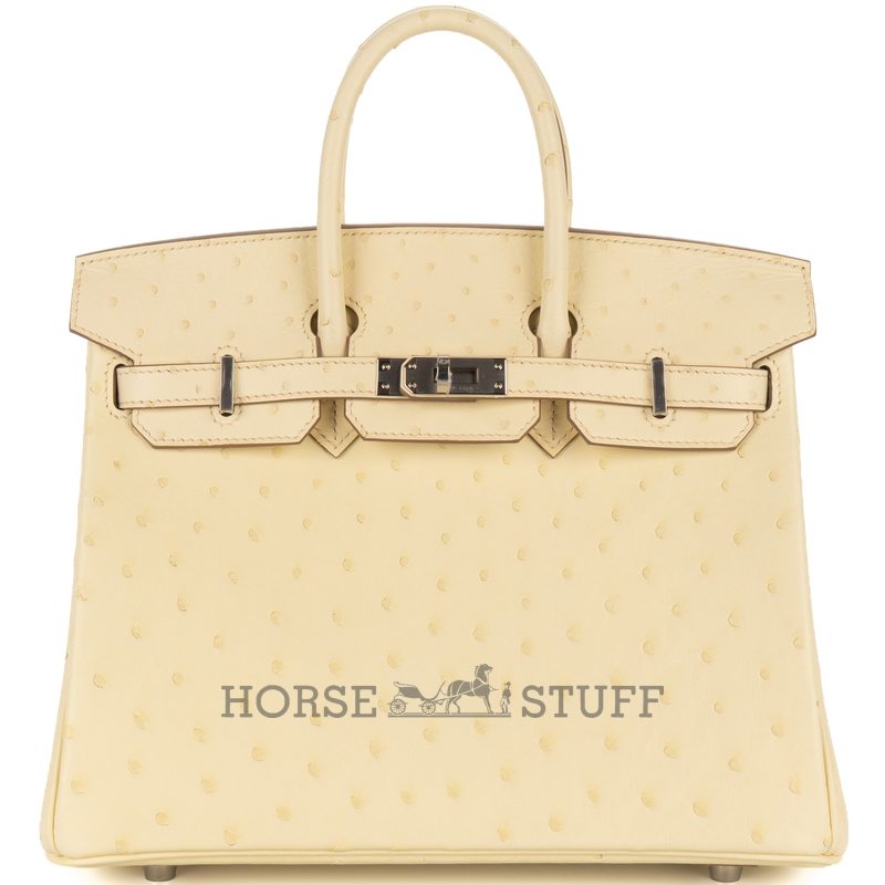 Hermès Birkin 25 Jaune Milton Ostrich PHW
