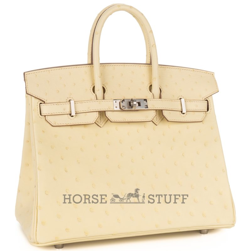 Hermès Birkin 25 Jaune Milton Ostrich PHW
