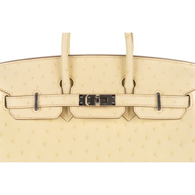 Hermès Birkin 25 Jaune Milton Ostrich PHW