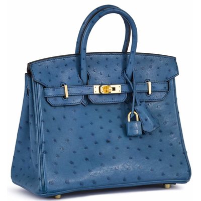 Hermès Birkin 25 Mykonos Ostrich GHW 