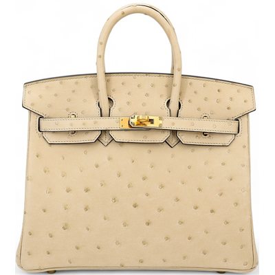 Hermès Birkin 25 Parchemin Ostrich GHW