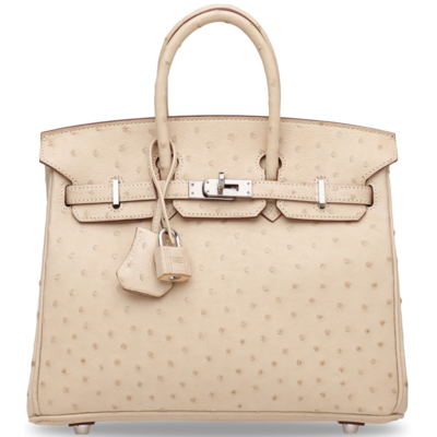 Hermès Birkin 25 Parchemin Ostrich PHW 