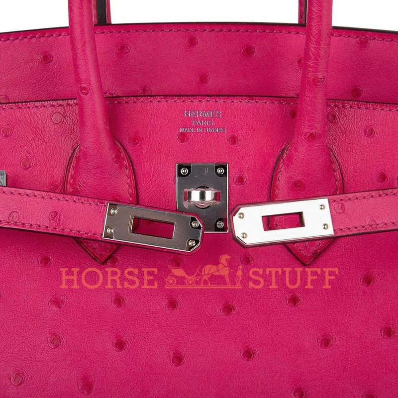 Hermès Birkin 25 Rose Tyrien Ostrich PHW