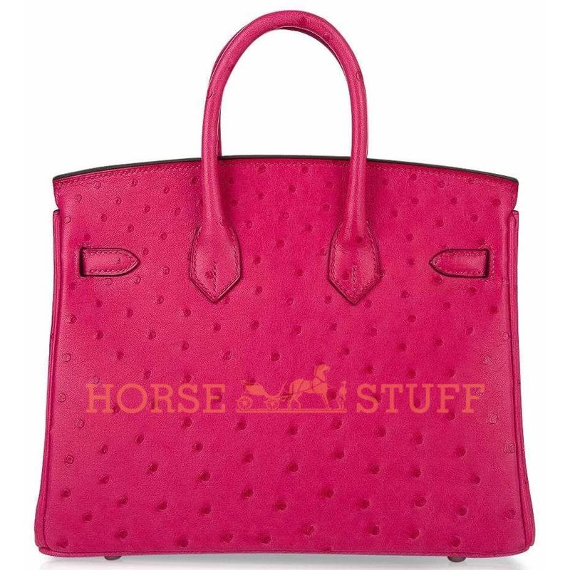 Hermès Birkin 25 Rose Tyrien Ostrich PHW