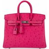 Hermès Birkin 25 Rose Tyrien Ostrich PHW