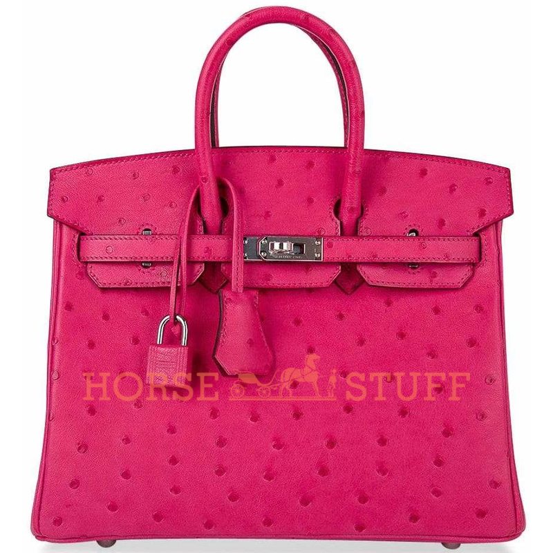 Hermès Birkin 25 Rose Tyrien Ostrich PHW