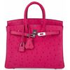 Hermès Birkin 25 Rose Tyrien Ostrich PHW