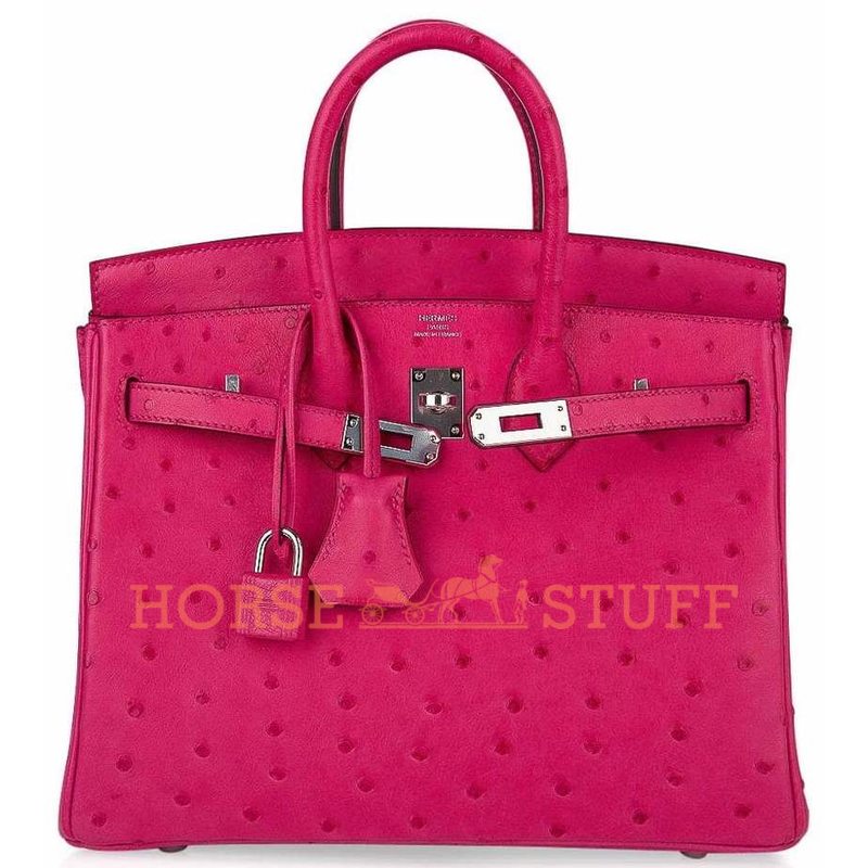 Hermès Birkin 25 Rose Tyrien Ostrich PHW