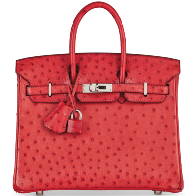 Hermès Birkin 25 Rouge Vif Ostrich PHW 