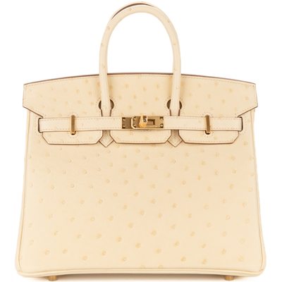 Hermès Birkin 25 Vanilla Ostrich GHW