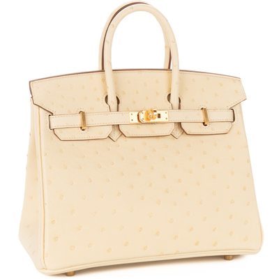 Hermès Birkin 25 Vanilla Ostrich GHW