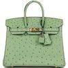 Hermès Birkin 25 Vert Criquet Ostrich GHW