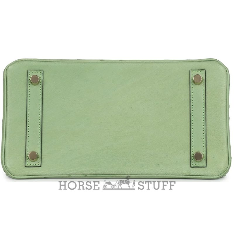 Hermès Birkin 25 Vert Criquet Ostrich GHW