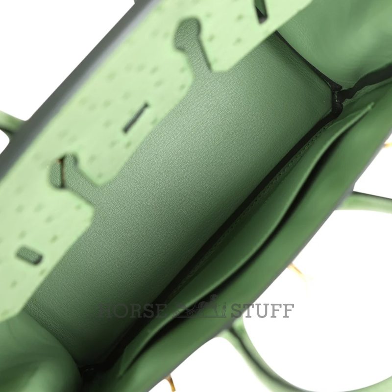 Hermès Birkin 25 Vert Criquet Ostrich GHW