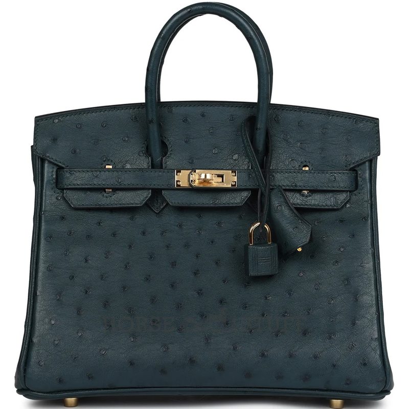 Hermès Birkin 25 Vert Cypress Ostrich GHW