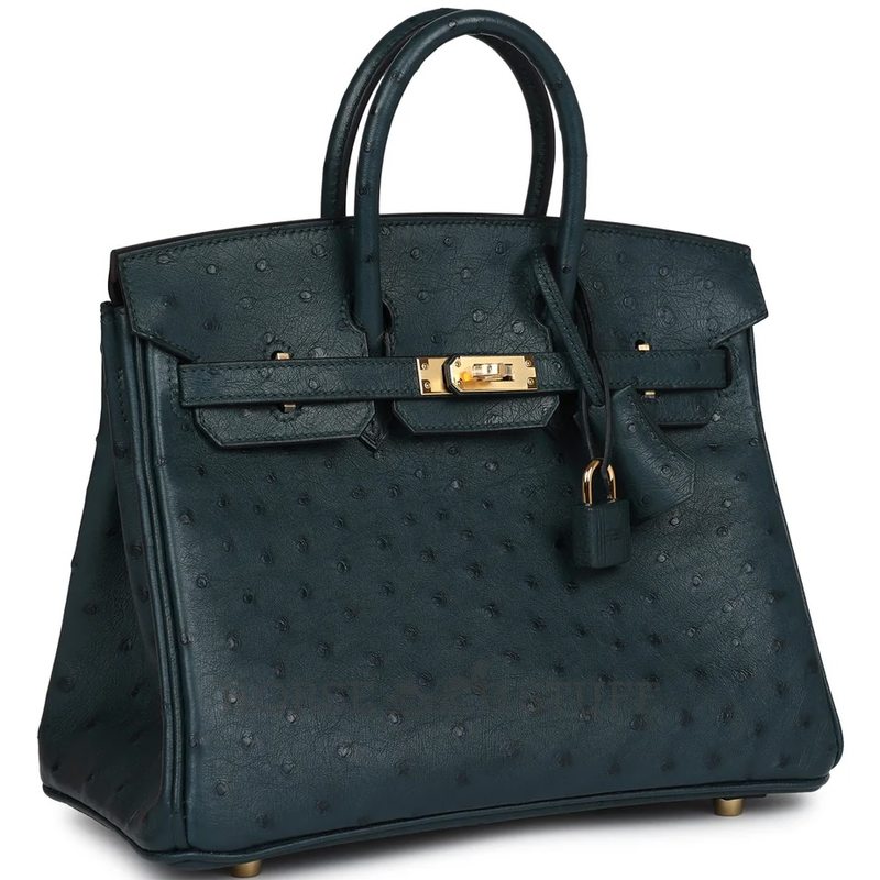 Hermès Birkin 25 Vert Cypress Ostrich GHW