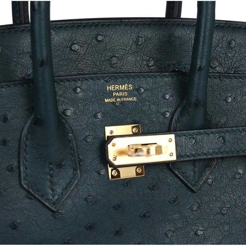 Hermès Birkin 25 Vert Cypress Ostrich GHW