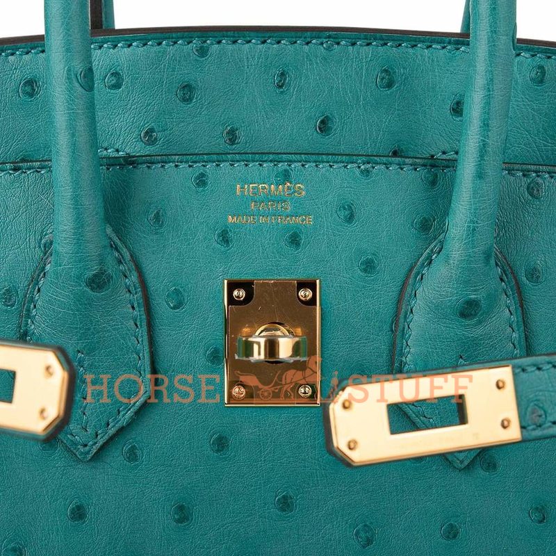 Hermès Birkin 25 Vert Verone Ostrich GHW