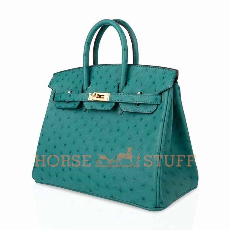 Hermès Birkin 25 Vert Verone Ostrich GHW