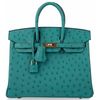 Hermès Birkin 25 Vert Verone Ostrich GHW