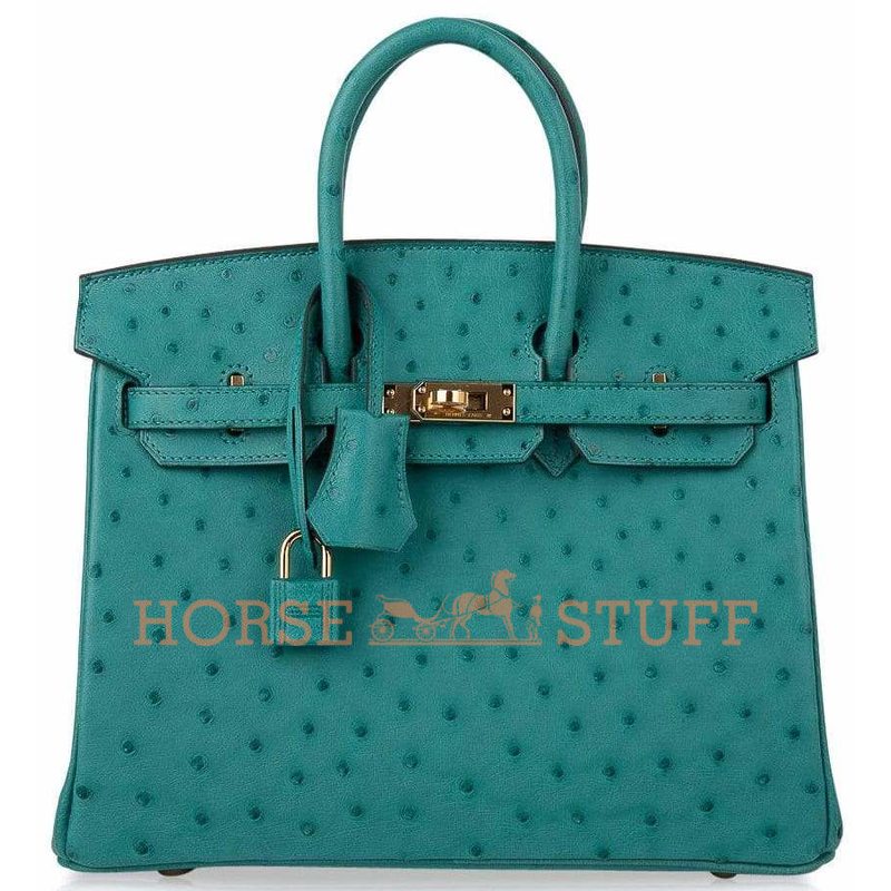 Hermès Birkin 25 Vert Verone Ostrich GHW