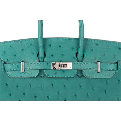 Hermès Birkin 25 Vert Verone Ostrich PHW