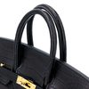Hermès Birkin 25 Black Matte Crocodile Porosus GHW