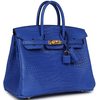 Hermès Birkin 25 Blue Royal Matte Crocodile Porosus GHW