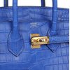 Hermès Birkin 25 Blue Royal Matte Crocodile Porosus GHW