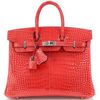 Hermès Birkin 25 Bougainvillier Lisse Crocodile Porosus PHW