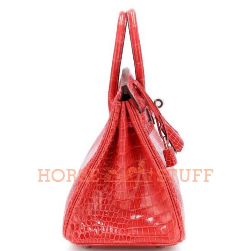 Hermès Birkin 25 Bougainvillier Lisse Crocodile Porosus PHW