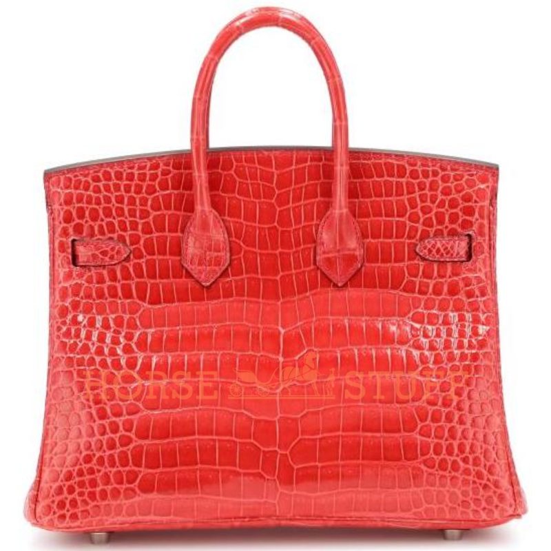 Hermès Birkin 25 Bougainvillier Lisse Crocodile Porosus PHW