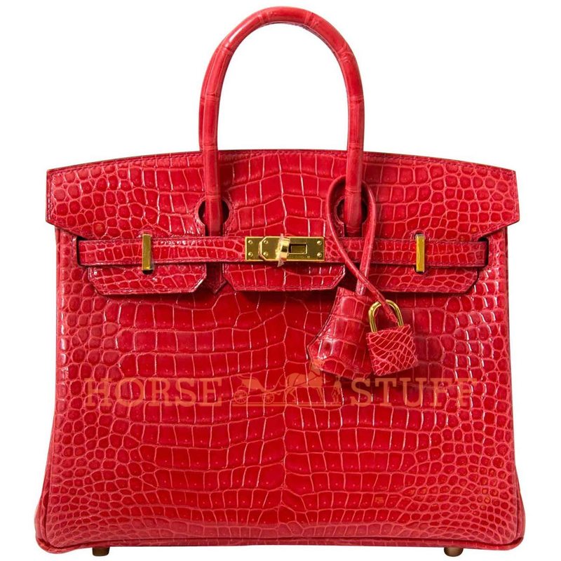 Hermès Birkin 25 Braise Lisse Crocodile Porosus GHW